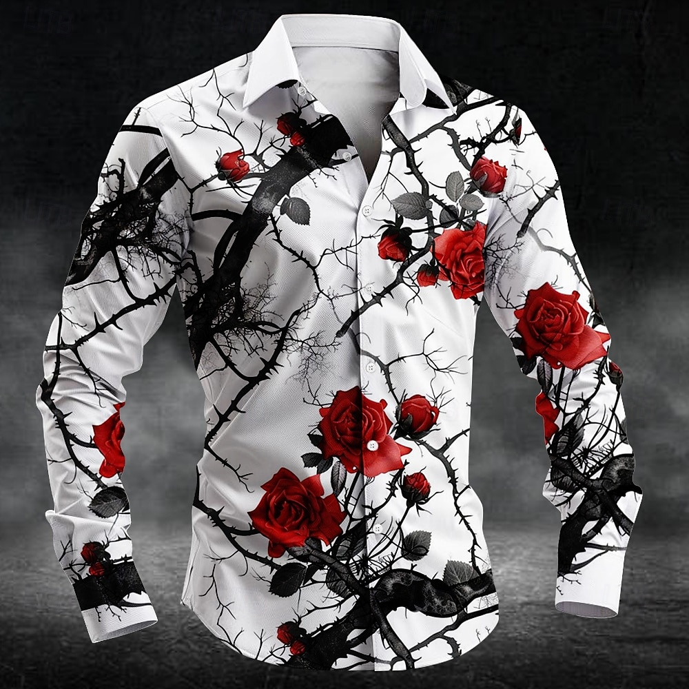 Fashion plum blossom pattern 3 - Men Fashion Upper review and price