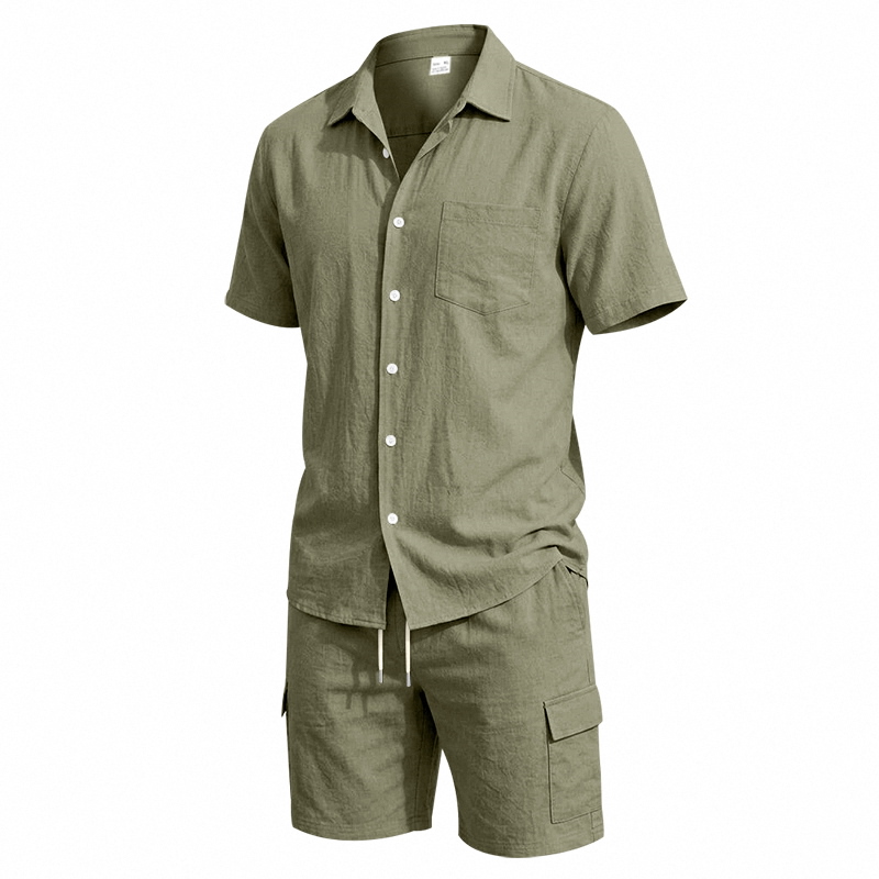 Men Summer American Linen Two  - Linen Shirt Summer review and price