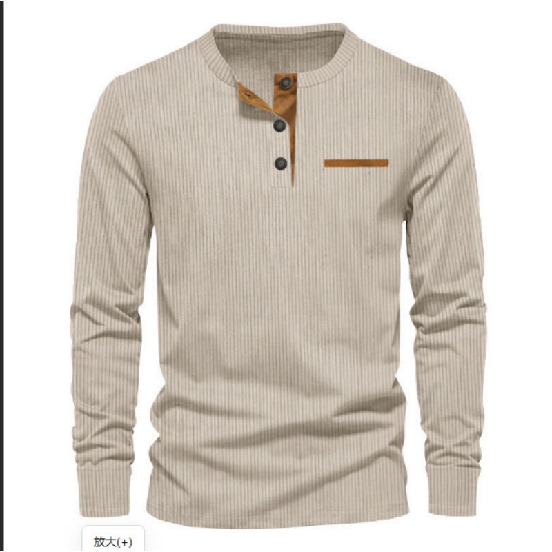 Men's Corduroy Henley Neck Lon - Men Fashion Upper review and price